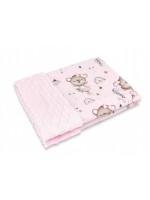 Obojstranná deka, Bavlna/Minky 100 x 75 cm, Little Balerina - ružová