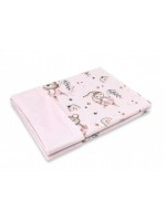 Obojstranná deka Bavlna + Velvet 100 x 75 cm, Little Balerina - růžová
