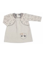 Dojčenské šatôčky s bolerkom Lovely Teddy, Minetti - ecru/sivé
