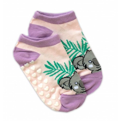 Detské ponožky s ABS Koala – sv. ružové