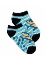 Detské ponožky s ABS Žralok veľ. 31/34 - modré
