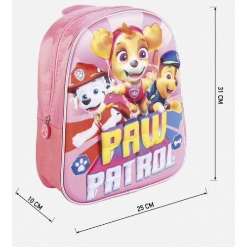 Baťoh, aktovka 3D pre predškoláka Paw Patrol - ružový