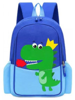 Batoh, aktovka pre predškoláka Dino King - modrý