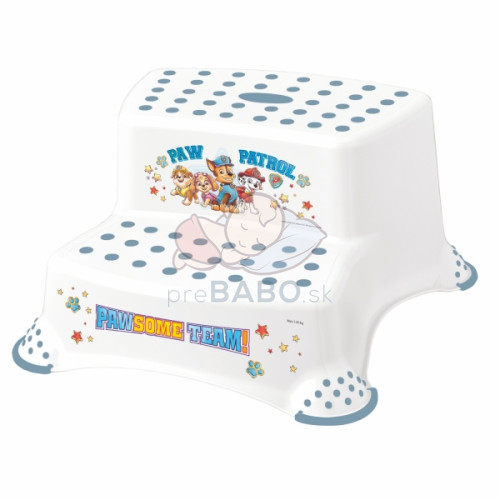 Stolička - schodíky s protišmykovou funkciou - Paw Patrol, biela/modrá