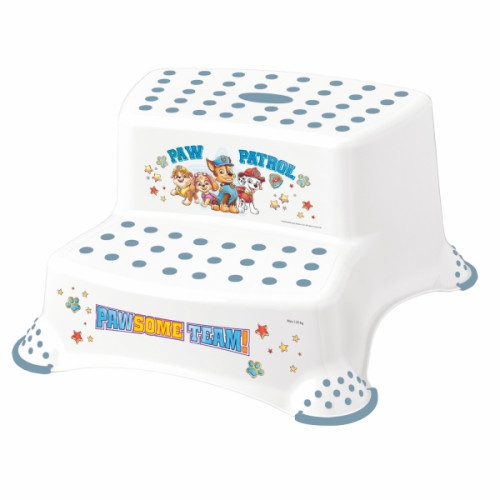 Stolička - schodíky s protišmykovou funkciou - Paw Patrol, biela/modrá