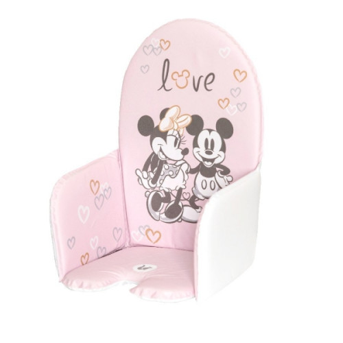 Vložka do jedálenskej stoličky Minnie Mouse, púdrovo ružová