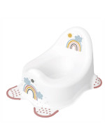 Nočník s protišmykom Rainbow Baby Nellys - biely