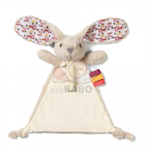 Plyšová hračka/prítulníček RABBIT MILLY s držiakom na cumlík BabyOno, krémová