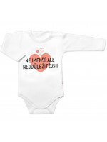 Body dlhý rukáv, Nejmenší, ale nejdůležitější, Baby Nellys, biele, veľ. 62