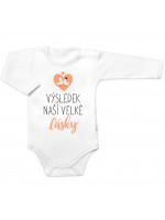 Body dlhý rukáv, Výsledek naší velké lásky, Baby Nellys, biele, veľ. 62