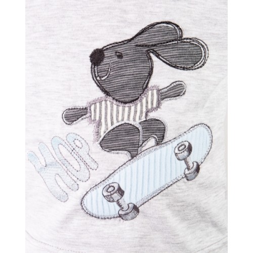 Bavlnené tričko krátky rukáv Myšiak HOP, Minetti, sivé