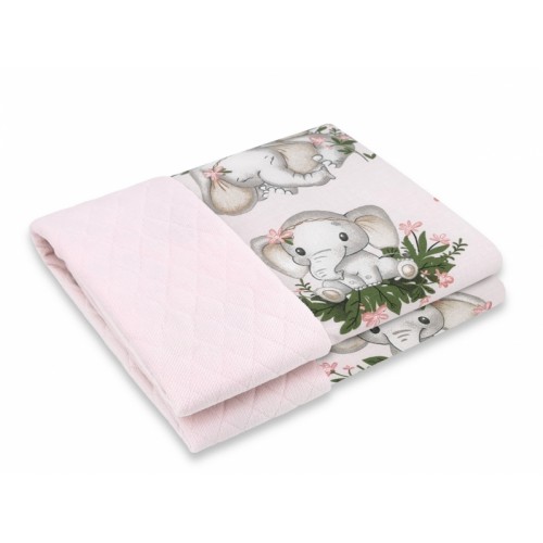 Obojstranná deka, Bavlna/Minky 100 x 75 cm, Skippy - ružová