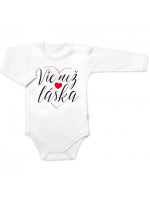 Body dlhý rukáv, Víc než láska, Baby Nellys, biele, veľ. 86