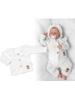 Pletený svetrík s volánikom Girl, Baby Nellys, biely, veľ. 74