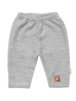 Pletené nohavice Hand Made Boy, Baby Nellys, sivé, veľ. 68