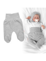 Pletené dojčenské polodupačky Hand Made, Baby Nellys, sivé, veľ. 62