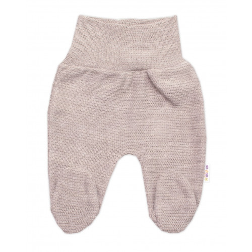 Pletené dojčenské polodupačky Hand Made, Baby Nellys, béžové