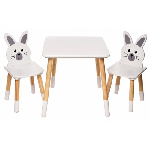 Detský stôl so stoličkami Zajačik