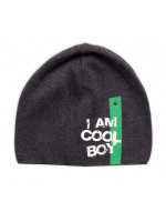 Jarná, jesenná čiapka I am Cool Boy, grafit, 40-46 cm