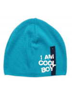 Jarná, jesenná čiapka I am Cool Boy, tyrkys, 40-46 cm