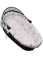 Bavlnená vložka do kočíkov/koše s penovým matracom, Baby Nellys, Cirkus, biela