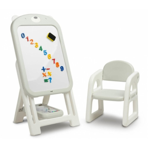 Detská magnetická tabuľa so stolíkom TOYZ TED - sivá