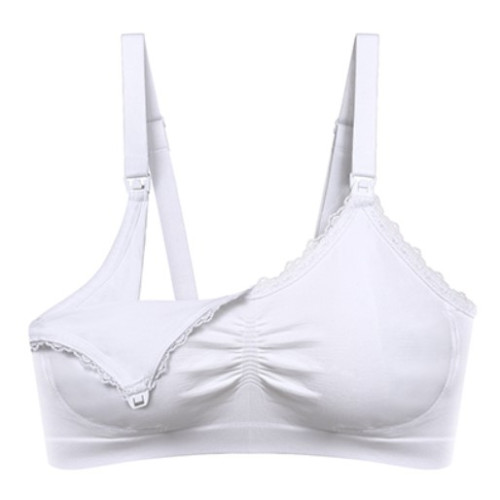 Dojčiacia podprsenka s čipkou BabyOno, biela, B70-75 cm