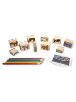 Drevené pečiatky v krabici Melissa&Doug - Horses