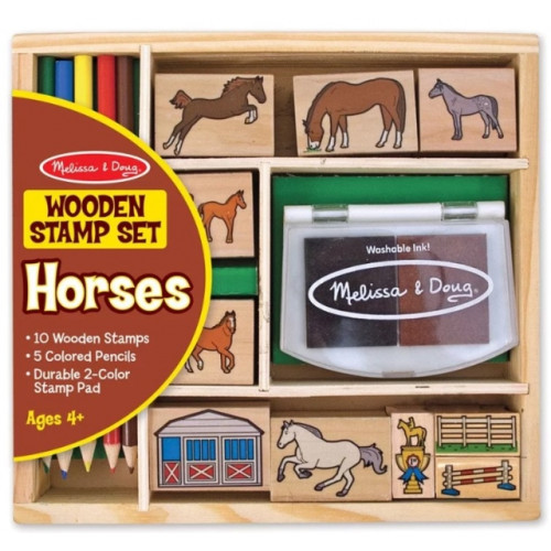 Drevené pečiatky v krabici Melissa&Doug - Horses