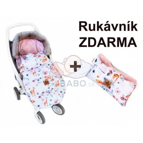 Detský fusak maxi PREMIUM Srnka 110x50cm + rukávník zadarmo