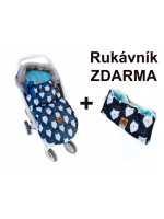 Detský fusak maxi PREMIUM Winter bear, granátový, 110x50cm + rukávník zadarmo