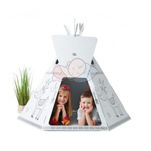 Detský kartónový domček- Teepee stan