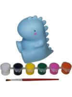Svietiaci Dinosaurus na vymaľovanie + farbičky, štetec, Barney&Buddy