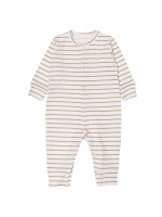 Dojčenský overálek, pyžamko bez šľapiek, bavlna Prúžok, béžový, veľ. 68
