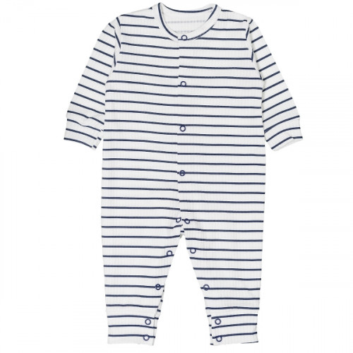 Dojčenský overálek, pyžamko bez šľapiek, bavlna Prúžok, granát, veľ. 68