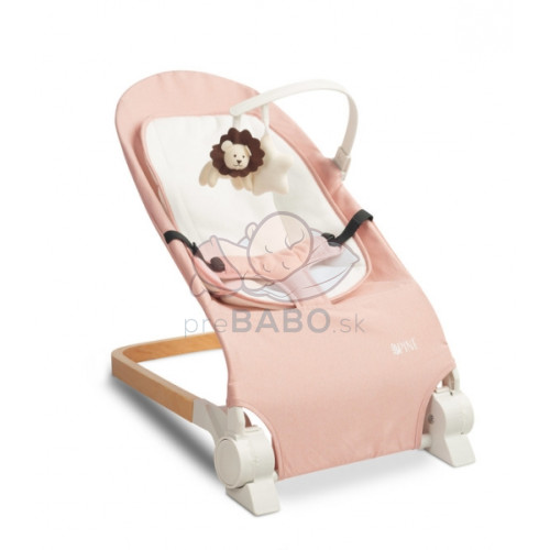 Dojčenské lehátko, ergonomické Pine - ružové