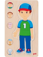 Drevené viacvrstvové puzzle/vkladačka Ľudské telo - Chlapec