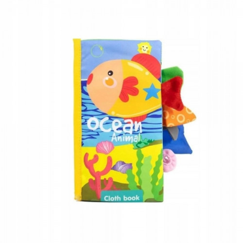 Kontrastná senzorická knižka Oceán Animal, viacfarebná