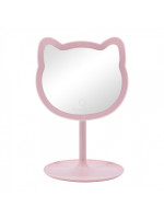 Kozmetické zrkadlo s ľad podsvietením, Pink Cat