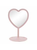 Kozmetické zrkadlo s ľad podsvietením, Pink Heart