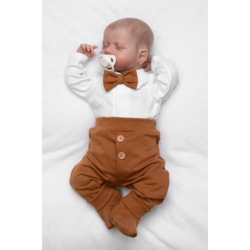 4D sada pre chlapčekov Baby Elegán - karamelová, veľ. 68