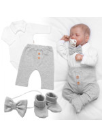 4D sada pre chlapčekov Baby Elegán - šedý melír, veľ. 68