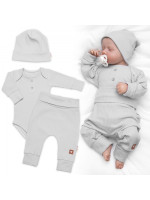 Rebrovaná rastúca súprava 3D, Baby Boy - šedá