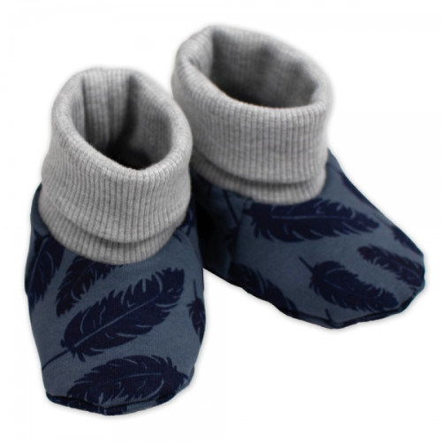 Rastúci teplákový overal pre bábätko, čiapky, topánky, 3D, Nature - jeans pierka