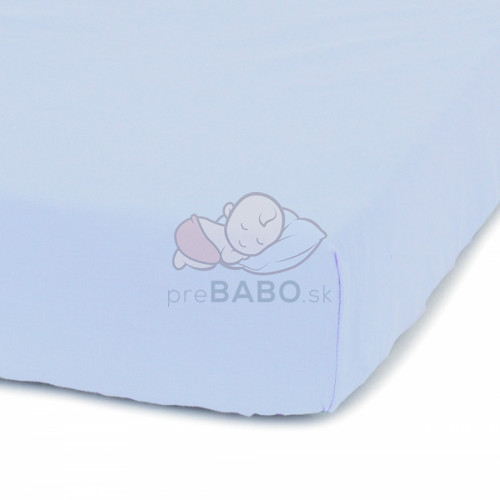 Jersey prestieradlo 60x120cm - sv. modré