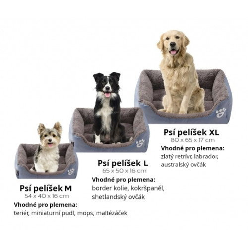 Pelech pre psov Tlapka šedý, M