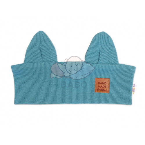 Čelenka Cat s úškami pre deti Hand Made - morská