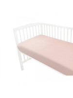 Mušelínové prestieradlo postieľky 60 x 120 NATURE double - pudrovo ružové