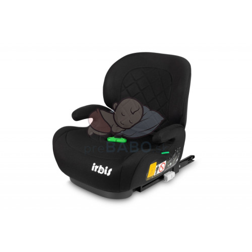 Podsedák, autosedačka Irbis i-Size 125–150 cm s ISOFIX – čierna
