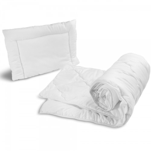Detská 2D sada prikrývka a vankúš DELUXE do postieľky 120x90, 40x60cm - biela